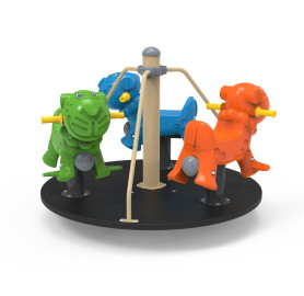 عجلة دوران بثلاثة احصنة Ferris Wheel with Three Horses