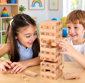 لعبة بناء الابراج جينغا - Wooden blocks JENGA