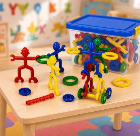 ليجو تشبيك - puzzle blocks in a plastic box