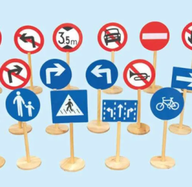 اشارات مرور خشبية plywood Traffic sign game (wooden) 18pcs/sets