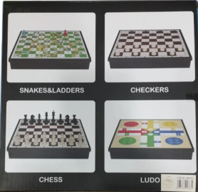 مجموعة ألعاب لوحية 4 في 1