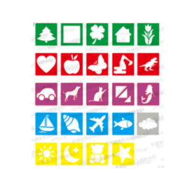 PET plastic painting models 12 pcs  نماذج الرسم على بلاستيك PET 24