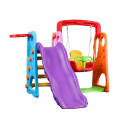 سحسيلة بلاستيك مع مرجيحة مع مرمى سلة