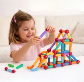 مكعبات بناء مغناطيسية - Magnetic stick building blocks