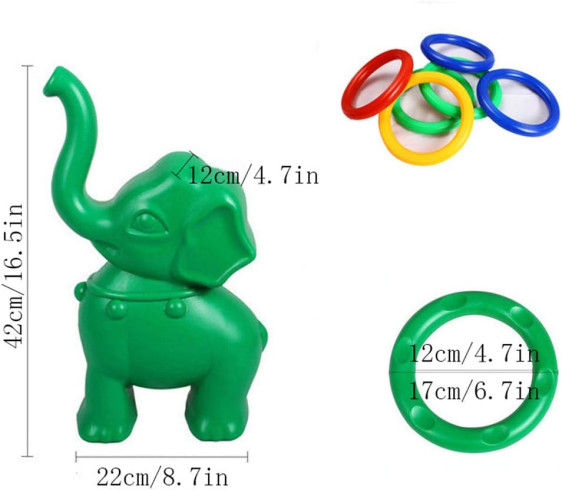 رمي الحلقات - فيل مع 4 حلقات