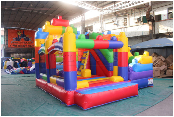 قلعة قفز قابلة للنفخ مع زحليقة صغيرة Inflatable Bouncy Jumping Castle with Small Slide
