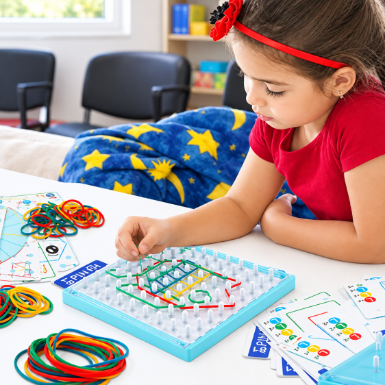 RUBBER BAND PATTERN BOARD لوحة الأنماط بالمطاط الملون
