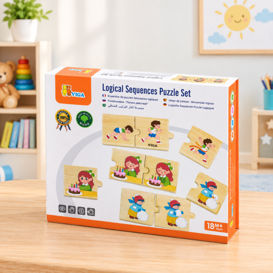 Logical Sequences Puzzle Set (Daily Activities) مجموعة ألغاز التسلسل المنطقي (الأنشطة اليومية)