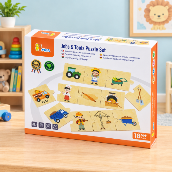 Jobs & Tools Puzzle Set - الغاز الوظائف وأدواتها