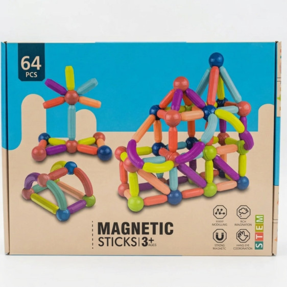 مكعبات بناء مغناطيسية - Magnetic stick building blocks