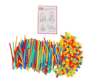 مكعبات بناء بالقش – 500 قطعة