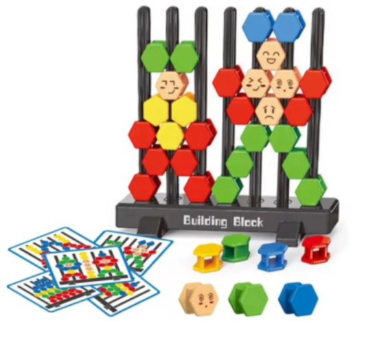 أحجية المكعبات التعليميةBuilding Block puzzle-space imagination creativity