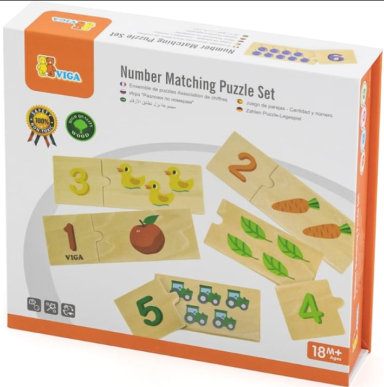 Number Matching Puzzle Set - مجموعة مطابقة الارقام