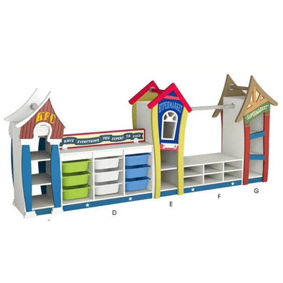 رفوف البيت المائل Slanted House Shelves