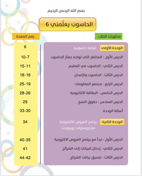 الحاسوب يعلمني 6 - The Computer Teaches Me 6