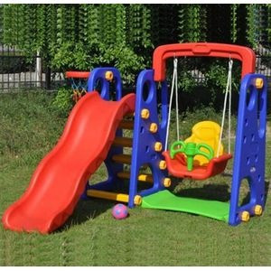 سحسيلة بلاستيك مع مرجيحة مع مرمى سلة