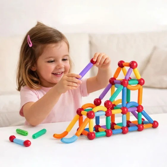 مكعبات بناء مغناطيسية - Magnetic stick building blocks